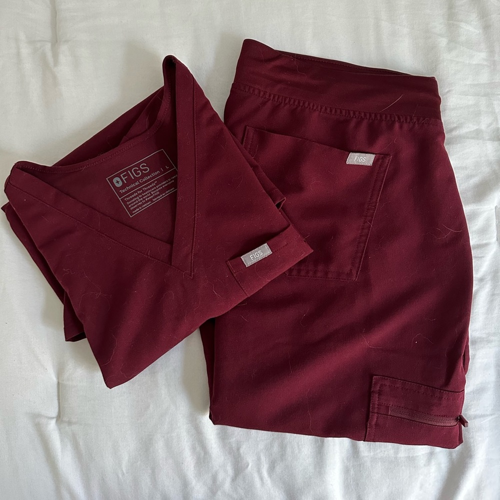 Burgundy FIGS Scrub Set
